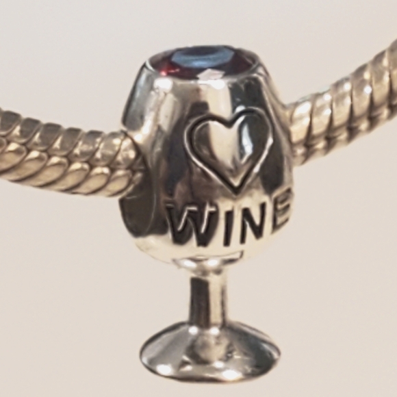 Pandora Style 925 Red Wine Charm - Picture 1 of 9